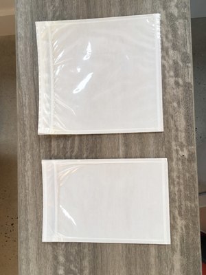9 X 12, 2 Mil Reclosable Bag with an Adhesive Back