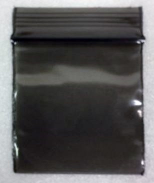 1.25 x 1, 2 Mil Black Tint Reclosable Bags