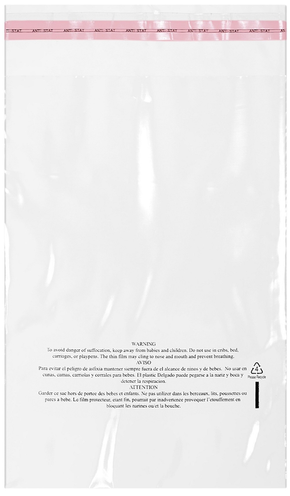 Poly Bags Size Combo Pack with Suffocation Warning by Retail Supply Co