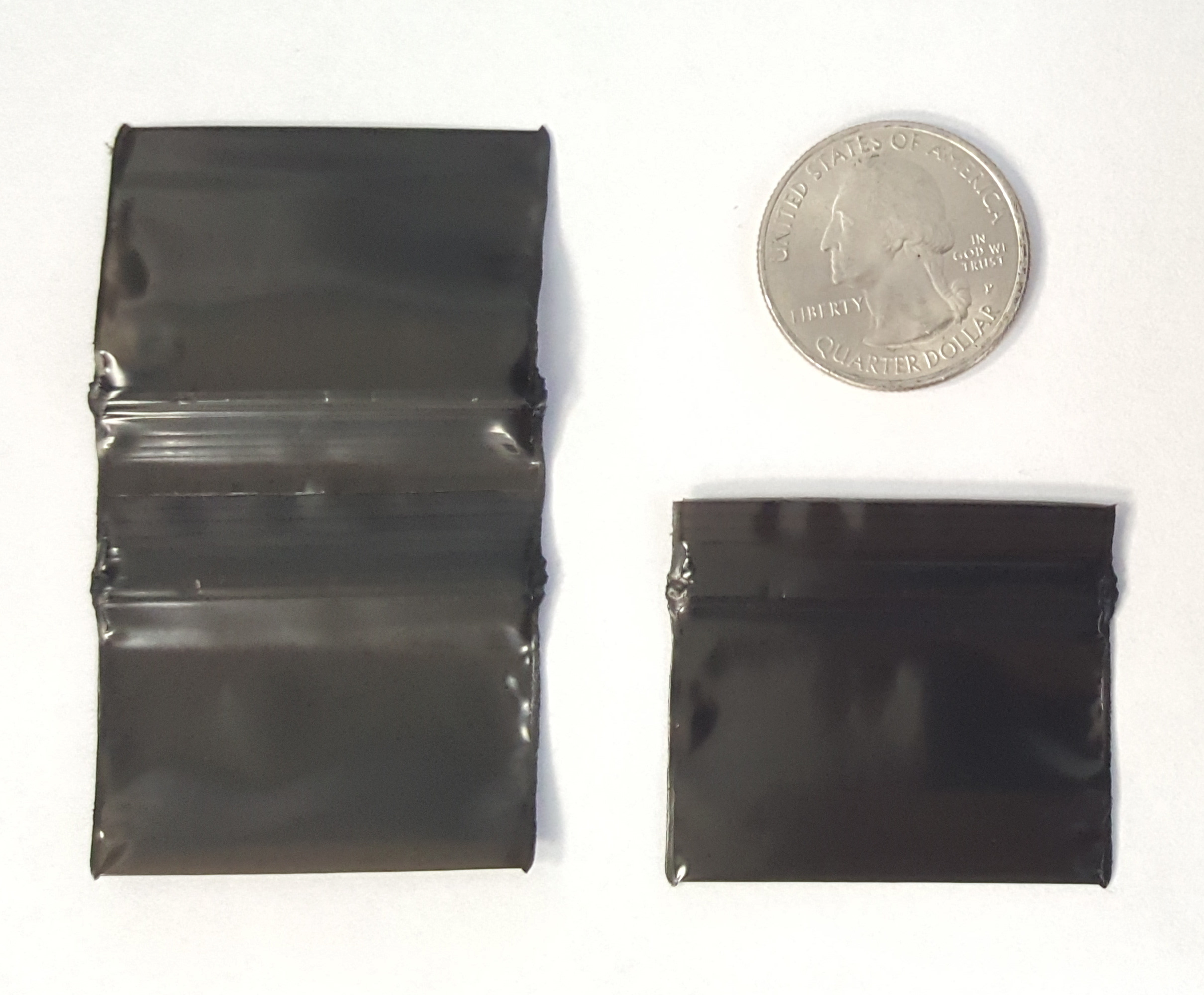 1.5 x 1 inch Black Color Small Ziplock Bags RoyalBag