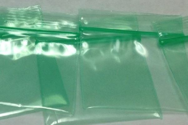 Meeco PVC Clear Pencil Bag Small 210mm 250 Micron Green