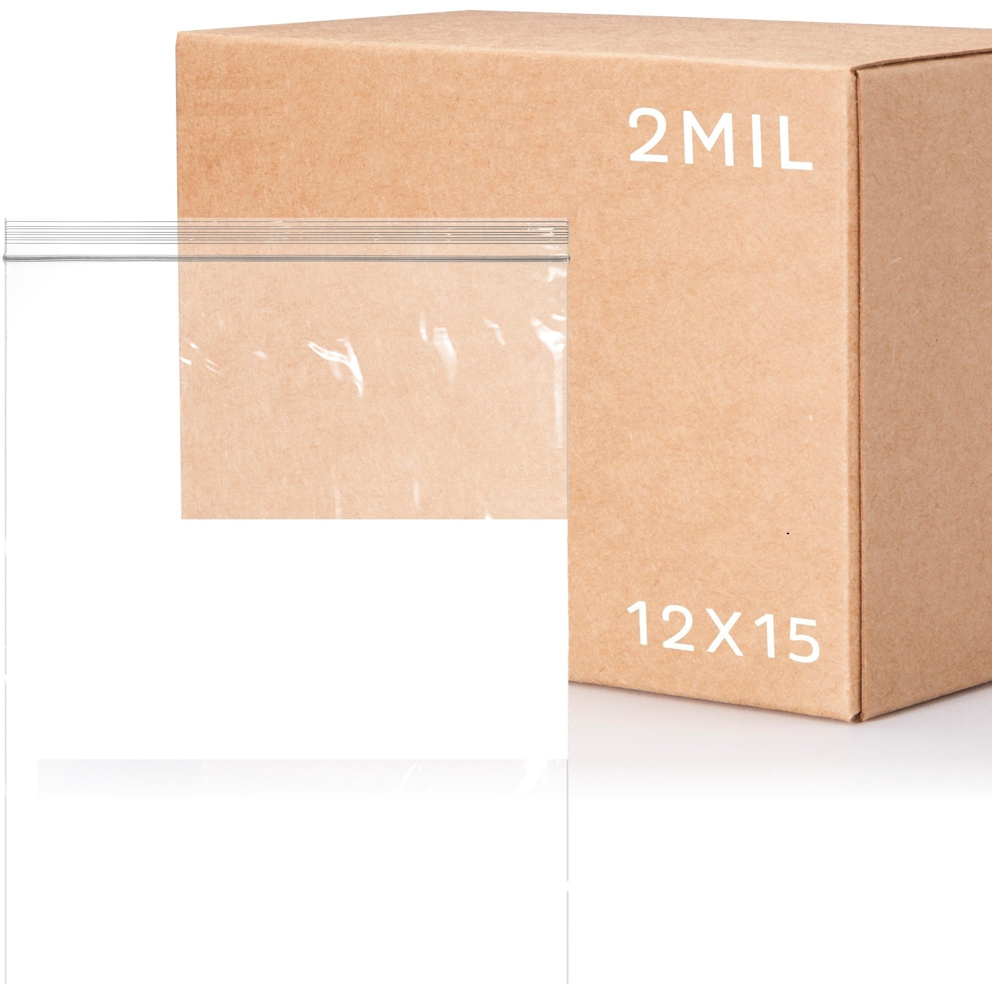 12x15 Clear Zip-Lock Bags, 1000 per case 
