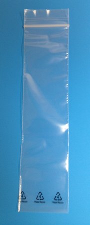 2 X 8, 2 Mil Clear Reclosable Syringe Bags with Recycle Logo