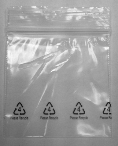 2 x 2, Clear 2 Mil Reclosable Bags with Recycle Logo 