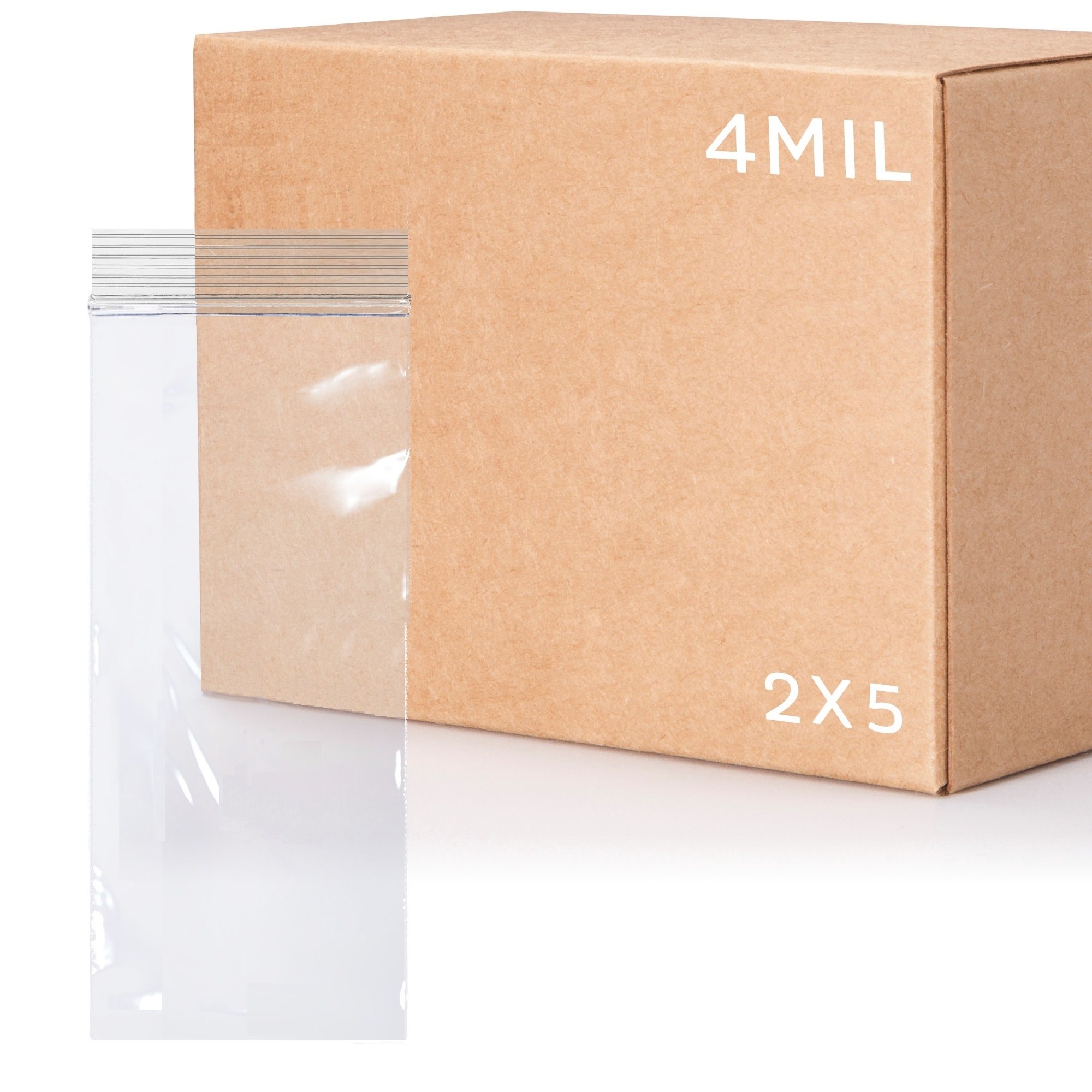 Clear Reclosable Zip Lock Bags - 4 Mil Thick, Food Grade Plastic