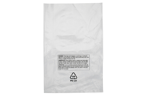 100 22 x 24 2 mil Suffocation Warning Flat Poly Bags