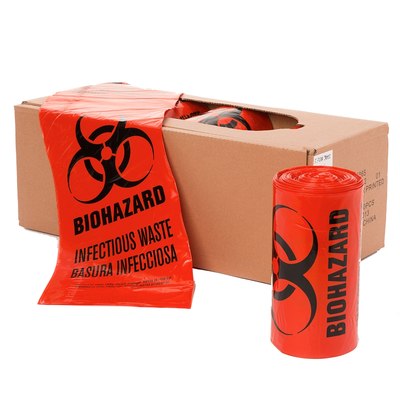 24 x 24, Red Biohazard Infectious Waste Liners