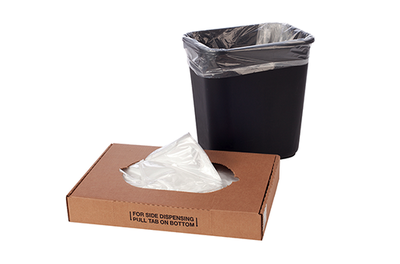 24 x 33, 8Mic 12-16 Gal. Light Weight HD Liners, (Case Cut Packed) <b>Clear</b>