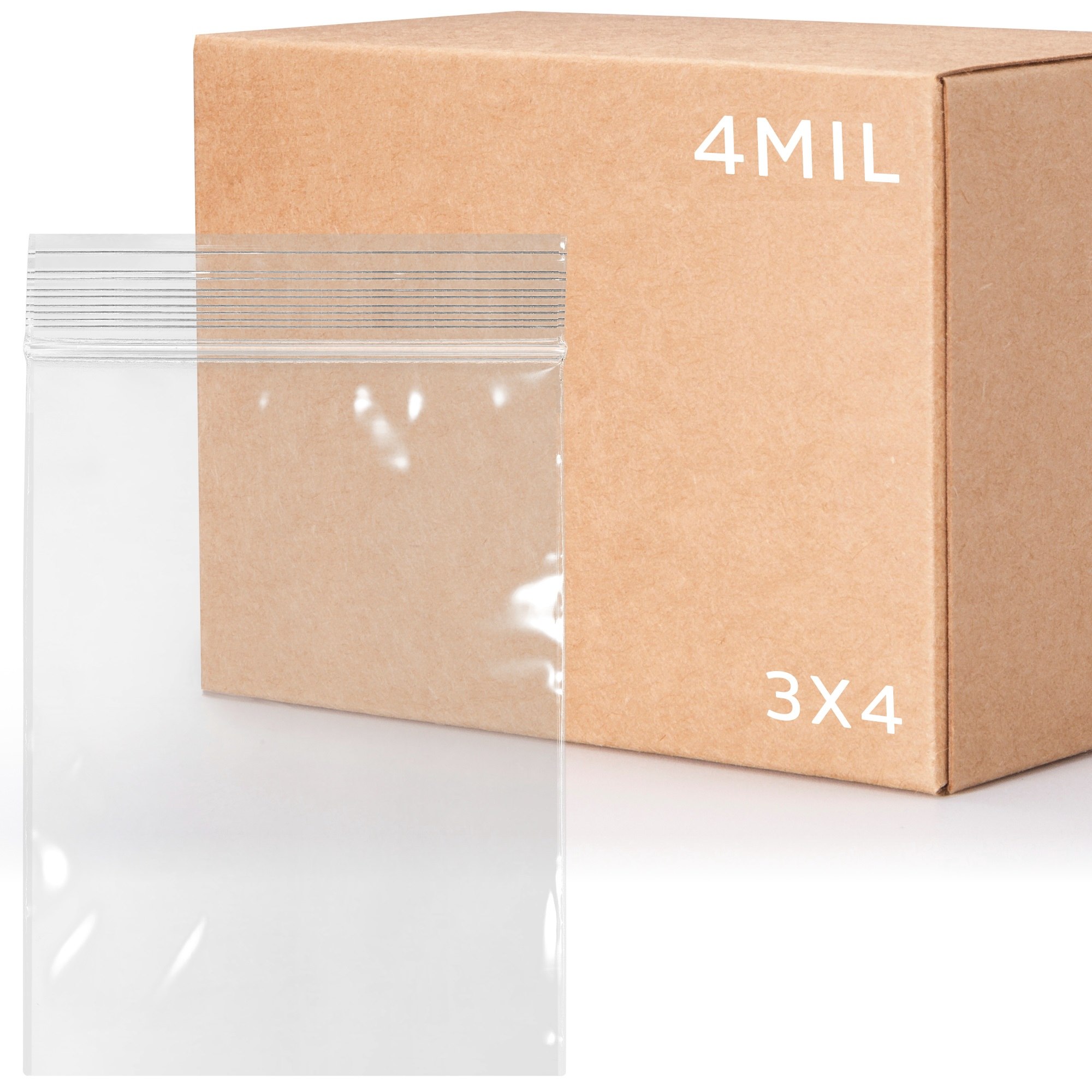 Crystal Clear Zip Bags 3 x 4 100 pack Z4C34