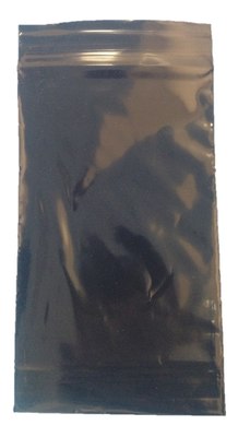 3 X 5, 2 Mil BLACK Opaque Reclosable Bag