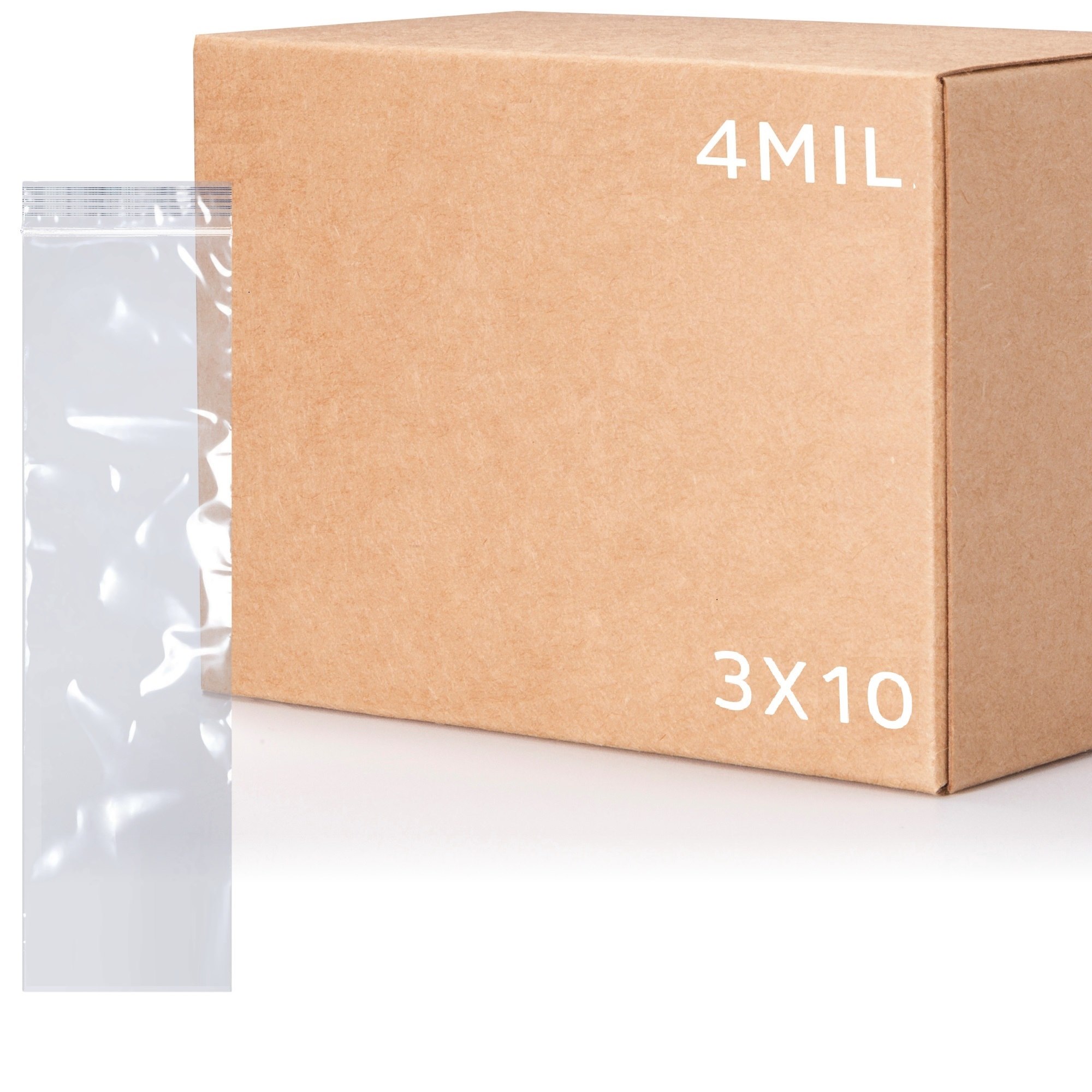 1000 3x10 2MIL Reclosable Clear Ziplock Plastic Bags 3" x 10" 