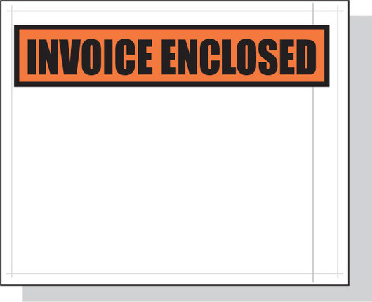 4.5 x 5.5 Packing List Envelope, Printed 'Invoice Enclosed'