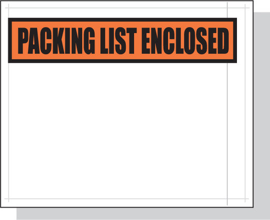 4.5 x 5.5 Packing List Envelope, Printed 'Packing List Enclosed'