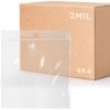 4 x 4, 2 Mil Clear Reclosable Bags Hang Hole
