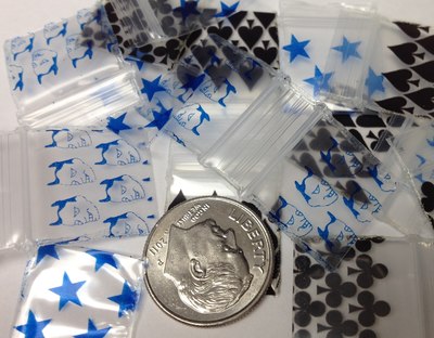 5858 Tiny Ziplock Bags with Printed Design