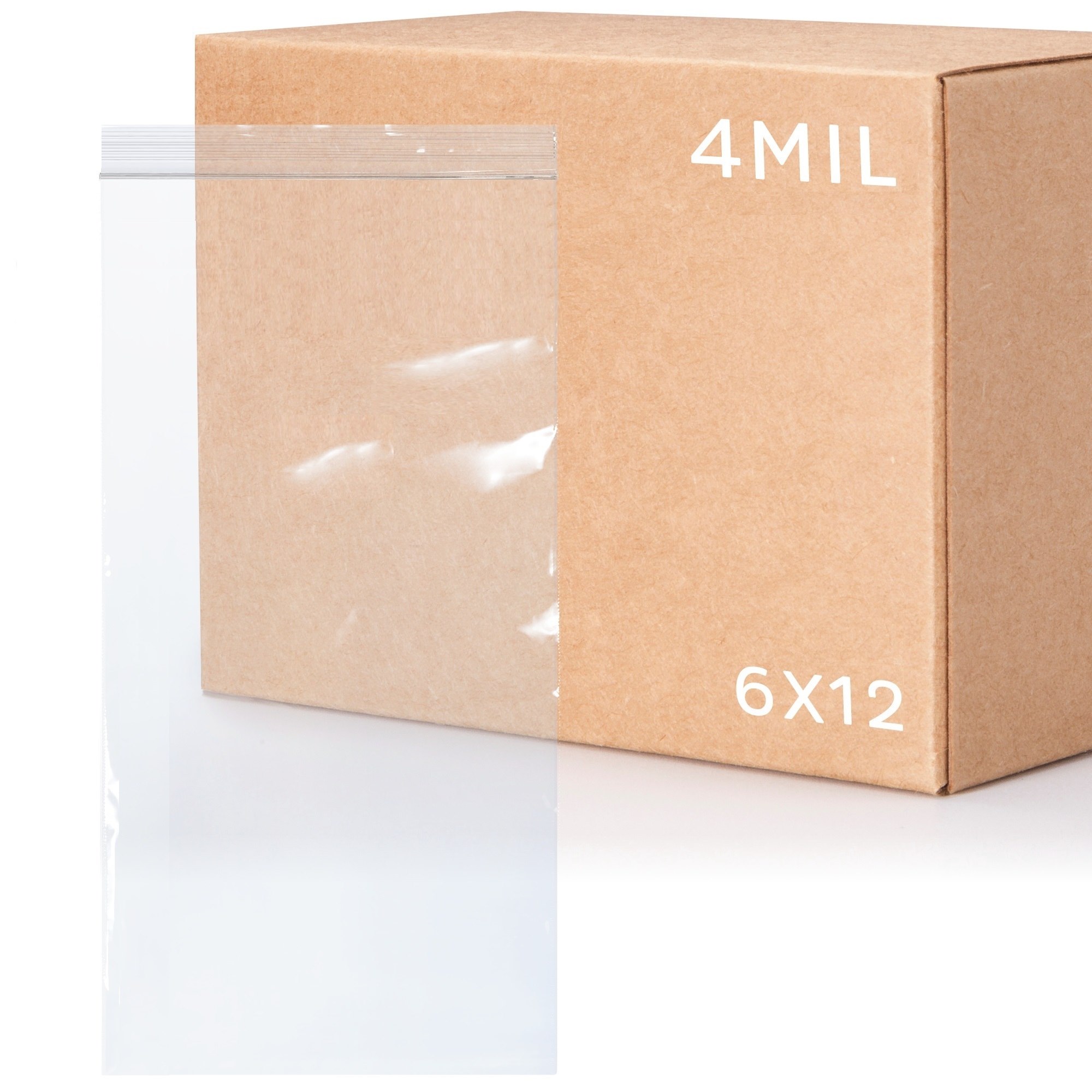 Top Quality 1,000 6"X12" 4MIL Thick Clear Zip Lock Reclosable ZipLock Bags 6X12 