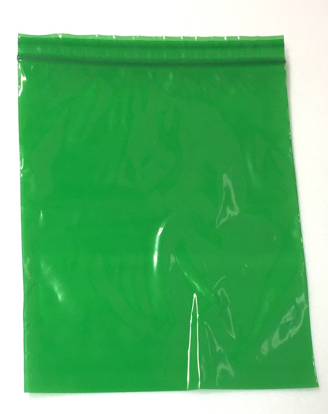 10.6 x 10.75 x 1.8 mil Green Eco-Friendly Poly Ziplock Bags