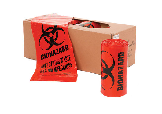 Red Biohazard Waste Disposal Bags Trash Bag Waste Can Liners Garbage Bag  Laboratory Supplies