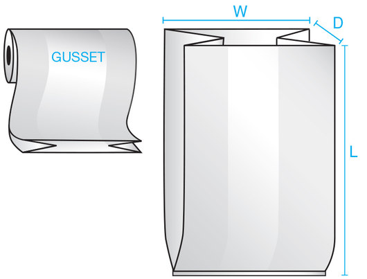 54 x 44 x 72, 4 Mil Gusseted Poly Bag (roll)