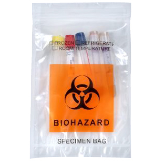 Biohazard Specimen Ziplock Bags