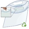 9 x 12, 3 Mil Clear Die Cut Handle Biodegradable Zipper Bags
