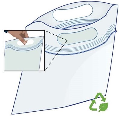 Biodegradable Ziplock Handle Bags with Recycled Material