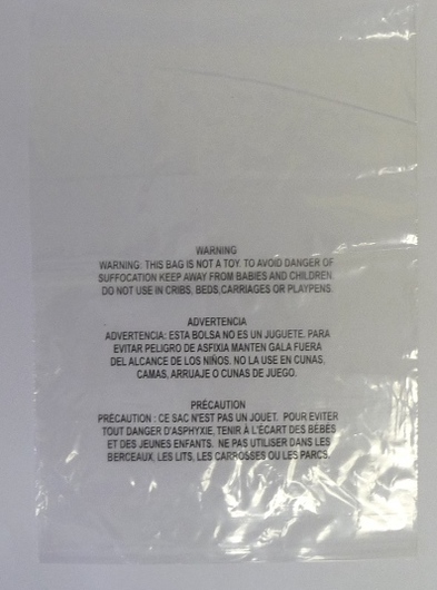 Household Supplies & Cleaning Resealable Poly Bag with Suffocation