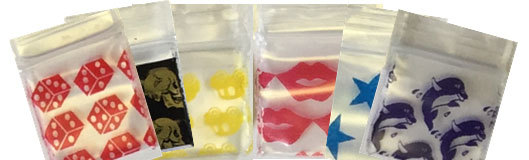 12510-S Tiny Ziplock Bags with Printed Design