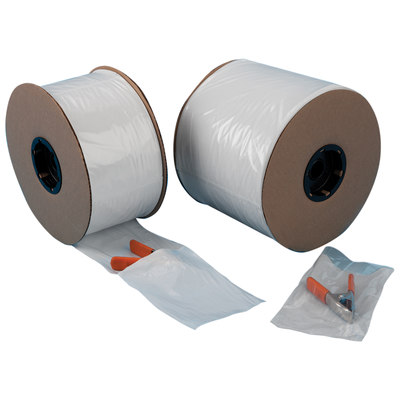 White Front, Clear Back Pre-Opened Poly Bags