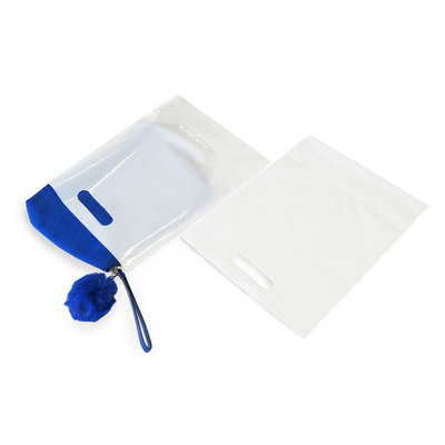 9 x 12, 2 Mil, White Low-Density Merchandise Die-Cut Handle Bags