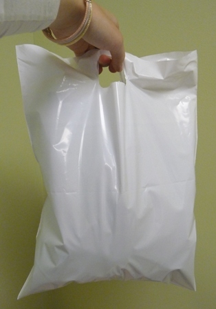 White Merchandise Die-Cut Handle Bags