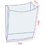 Lay Flat / Open End with Side Gusset Bag Measurement