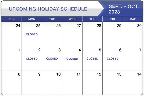 October 2023 calendar